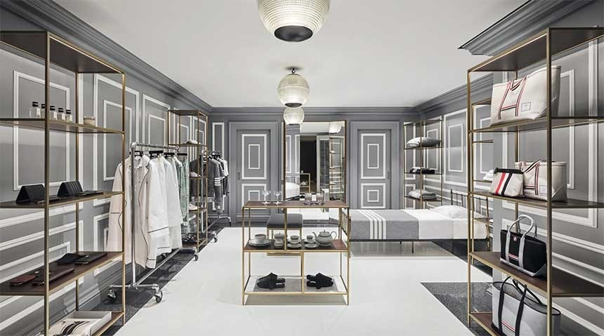 톰브라운-상의-국내배송 크레이프 체크 자카드 헥터 아이콘 4-바 니트 풀오버