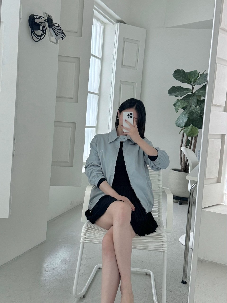 프라다-상의-국내배송 개버딘 블루종