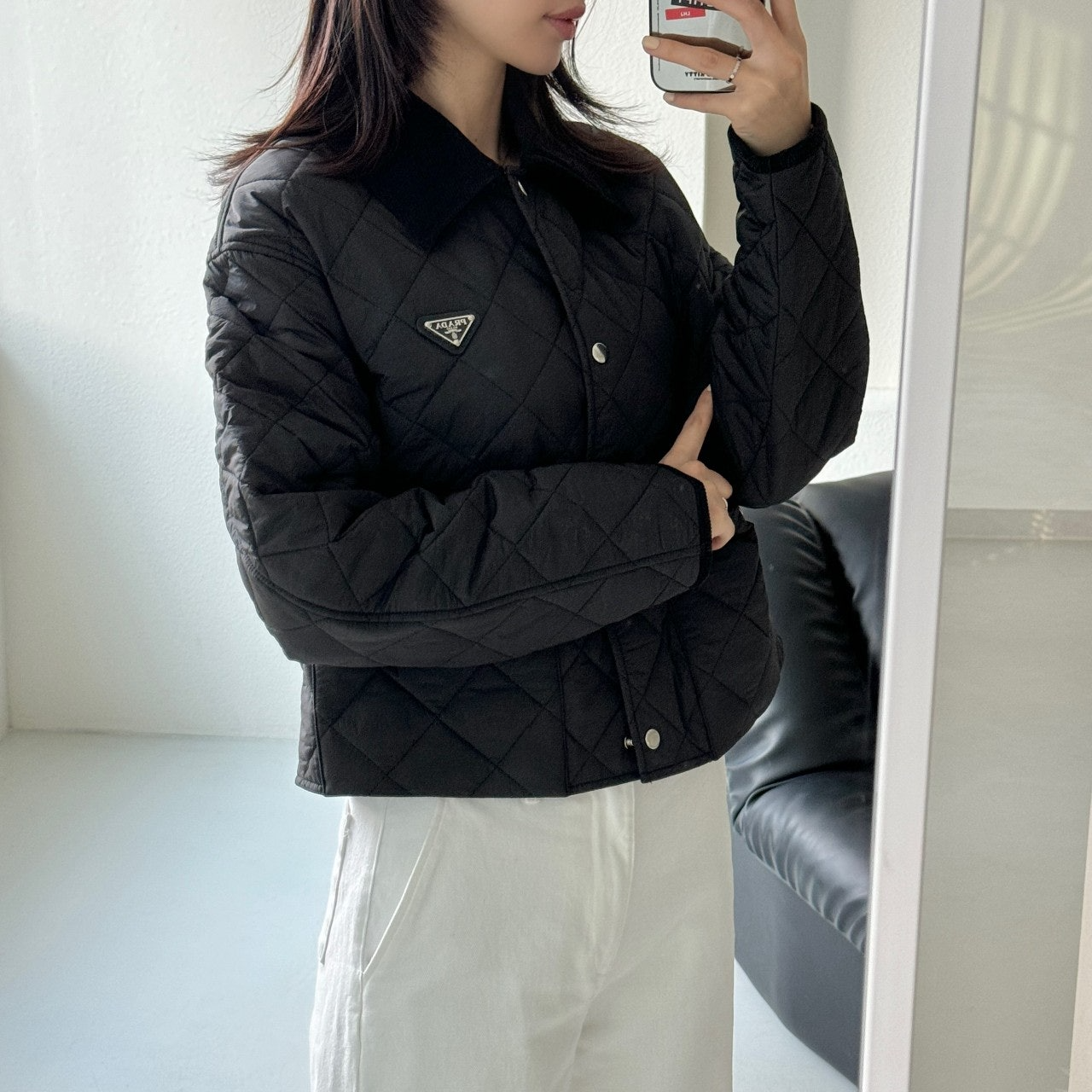 프라다-상의-국내배송 카리나 패딩