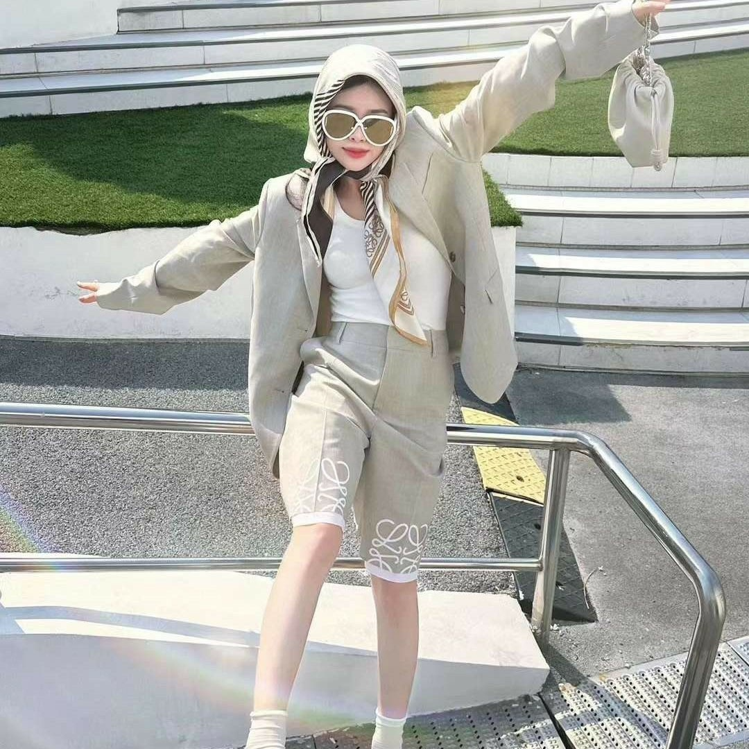 로에베-세트-국내배송 테일러드 재킷 & 애너그램 쇼츠