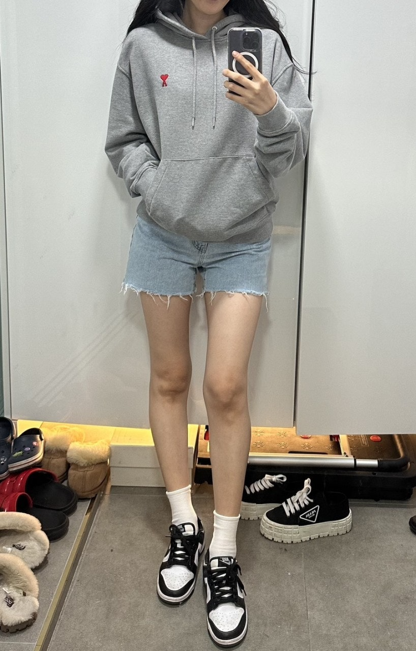 아디다스-세트-국내배송 스몰 하트 로고 후드티 & 로고 트랙 팬츠