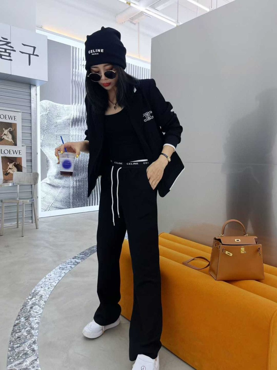 셀린느-세트-국내배송 테일러드 재킷 & 트라우저 팬츠 SET -블랙-
