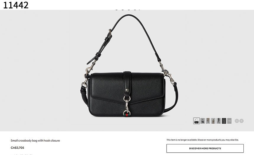 구찌-가방-국내배송 Small crossbody bag with hook closure