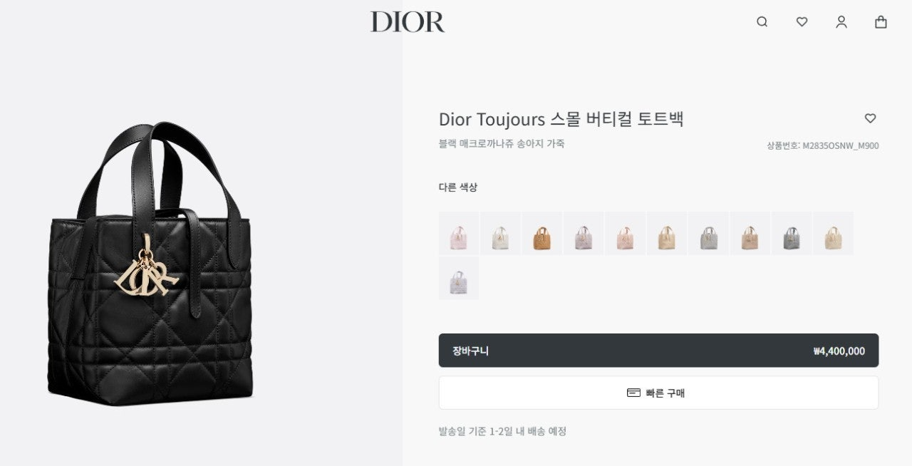 디올-가방-국내배송 까나쥬 스몰 버티컬 토트백