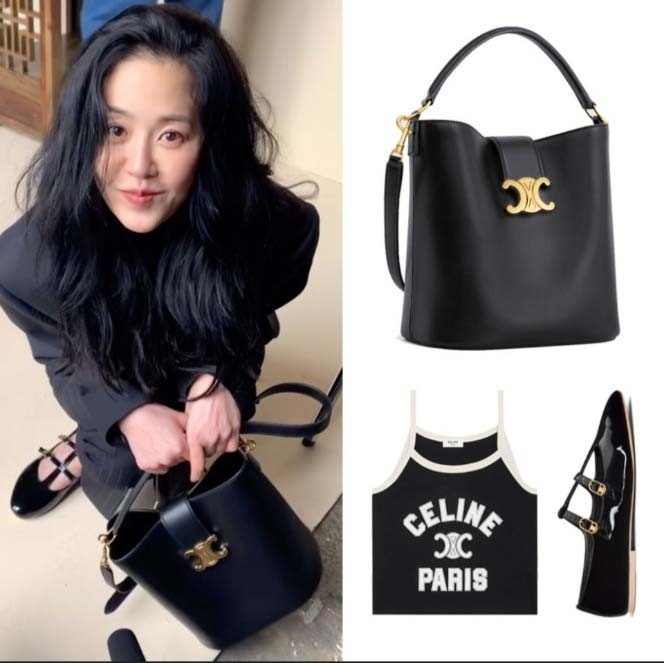 셀린느-가방-국내배송 미디엄 루이즈 버킷 백