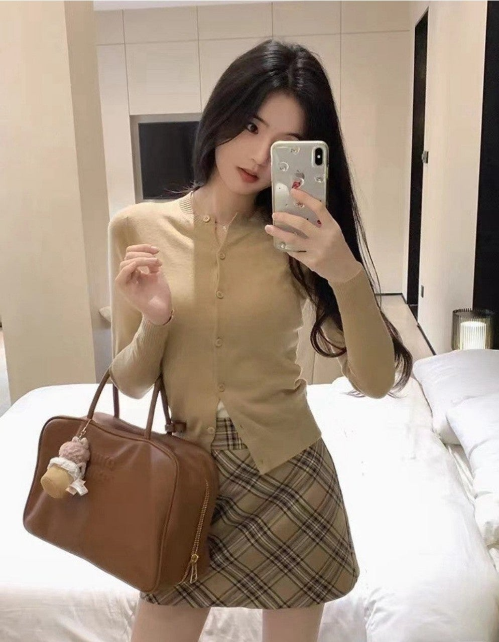 미우미우-가방-국내배송 가죽 레더 보 토드백 (매장판)