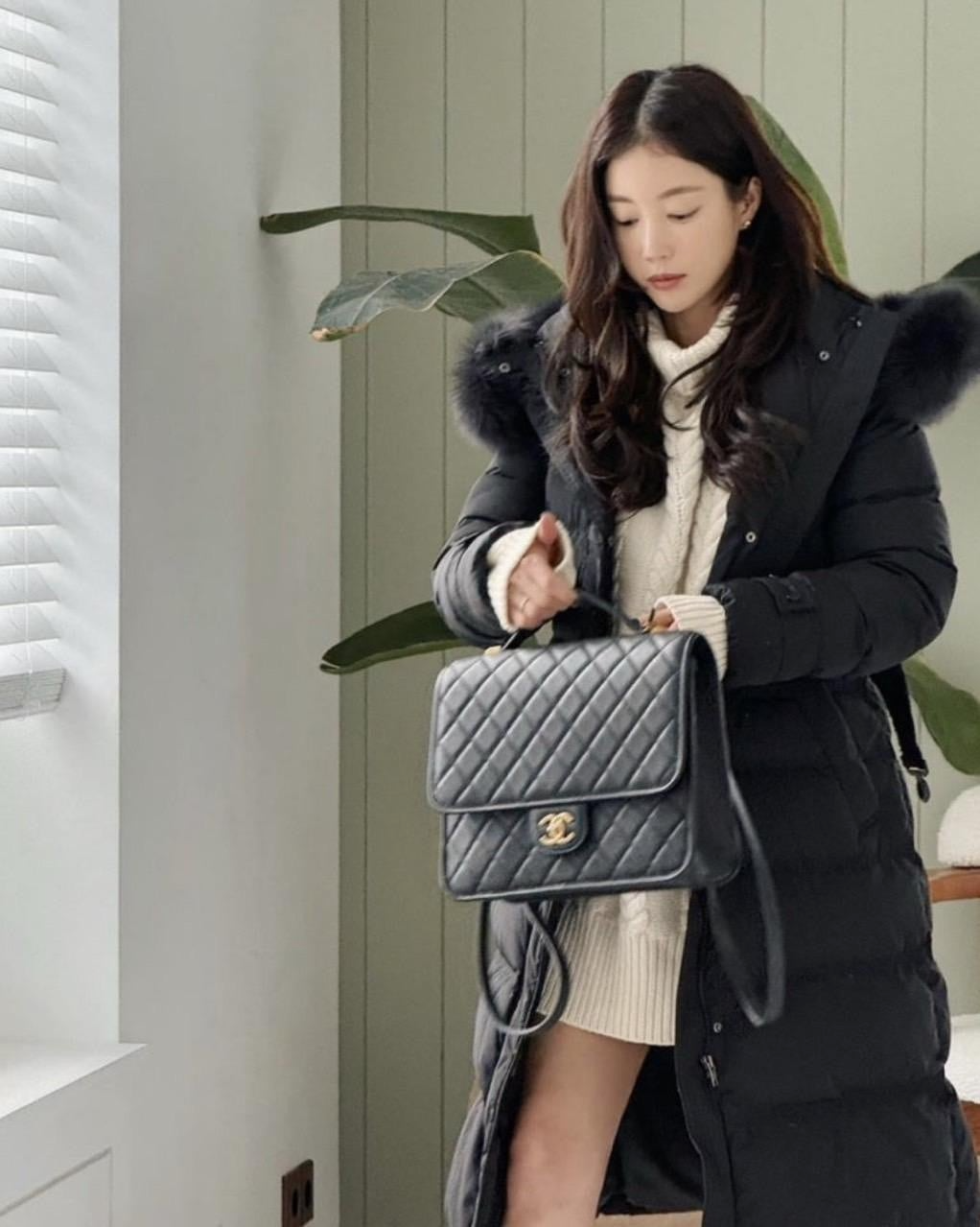 샤넬-가방-국내배송 캐비어 스쿨 메모리 백팩 ➕ 카드지갑