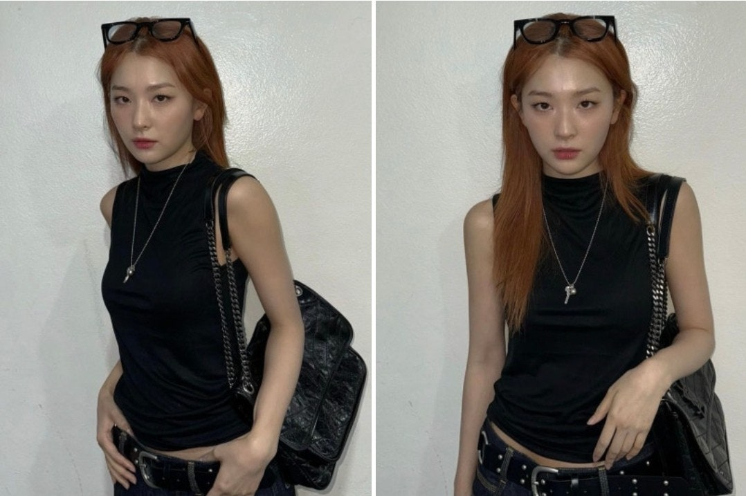 생로랑-가방-국내배송 크링클 빈티지 레더 블랙 모노그램 니키 미디움백