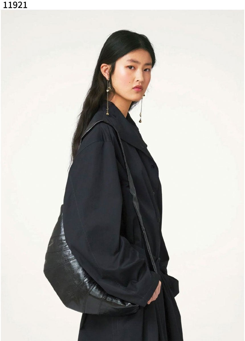 르메르-가방-국내배송 25SS 미디엄 크로와상 백 소프트 나파 레더 블랙