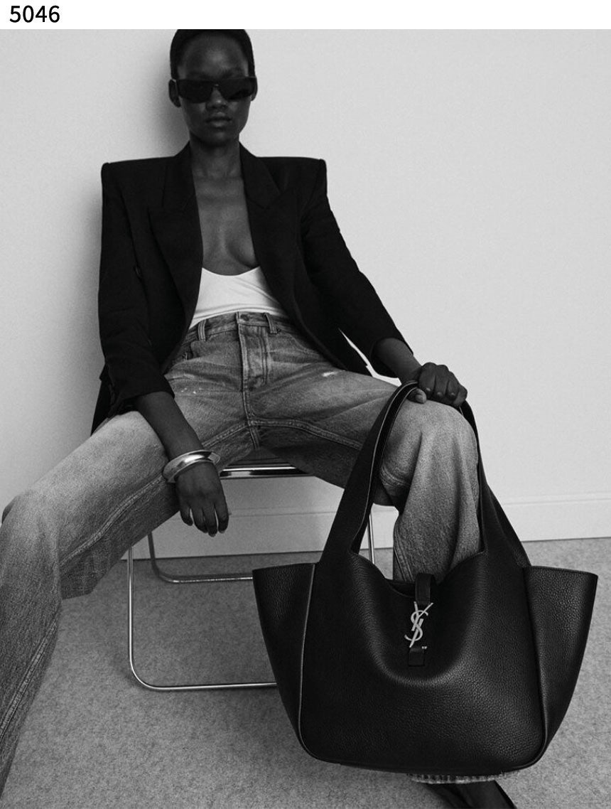 생로랑-가방-국내배송 BEA TOTE IN GRAINED LEATHER 미디엄백