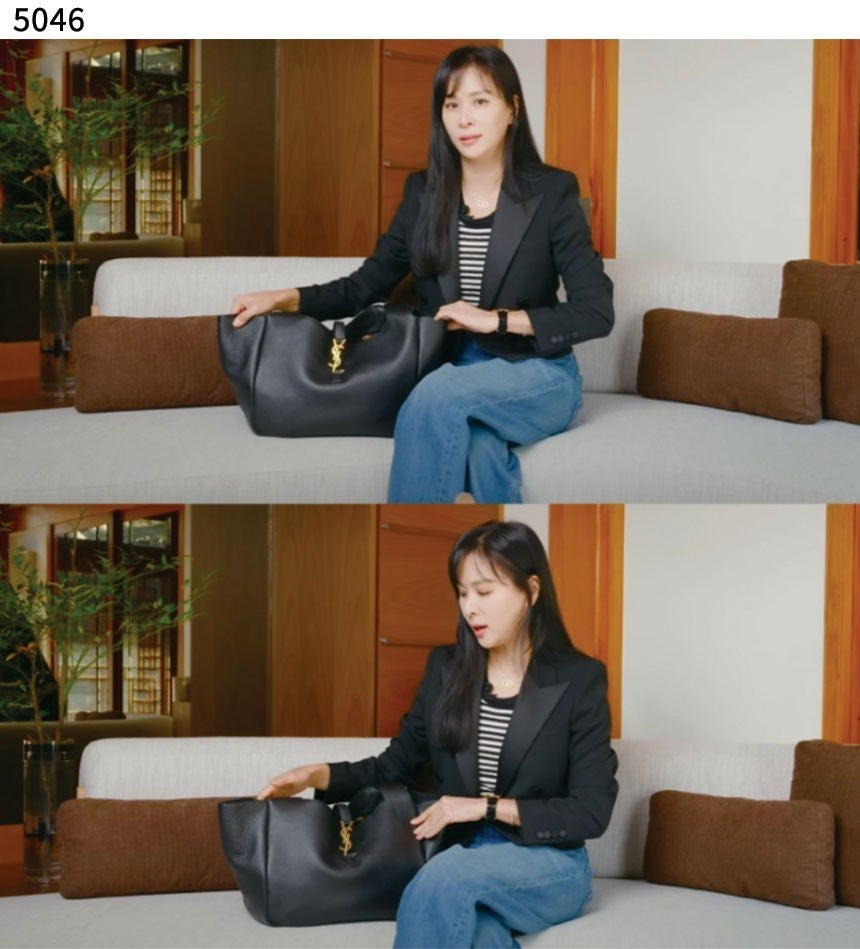 생로랑-가방-국내배송 BEA TOTE IN GRAINED LEATHER 미디엄백