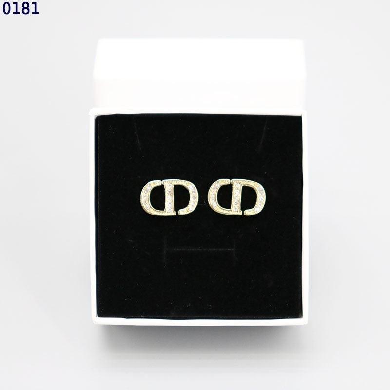 디올-귀걸이-국내배송 CD 메인로고 이어링 (골드)