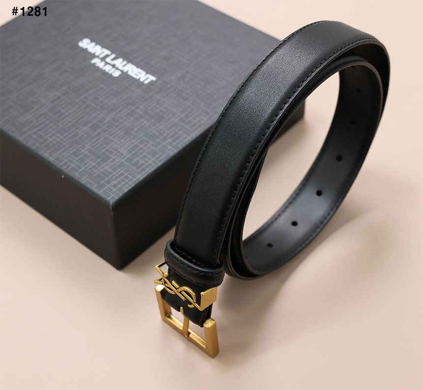 생로랑-벨트-국내배송 YSL 로고 레더 벨트