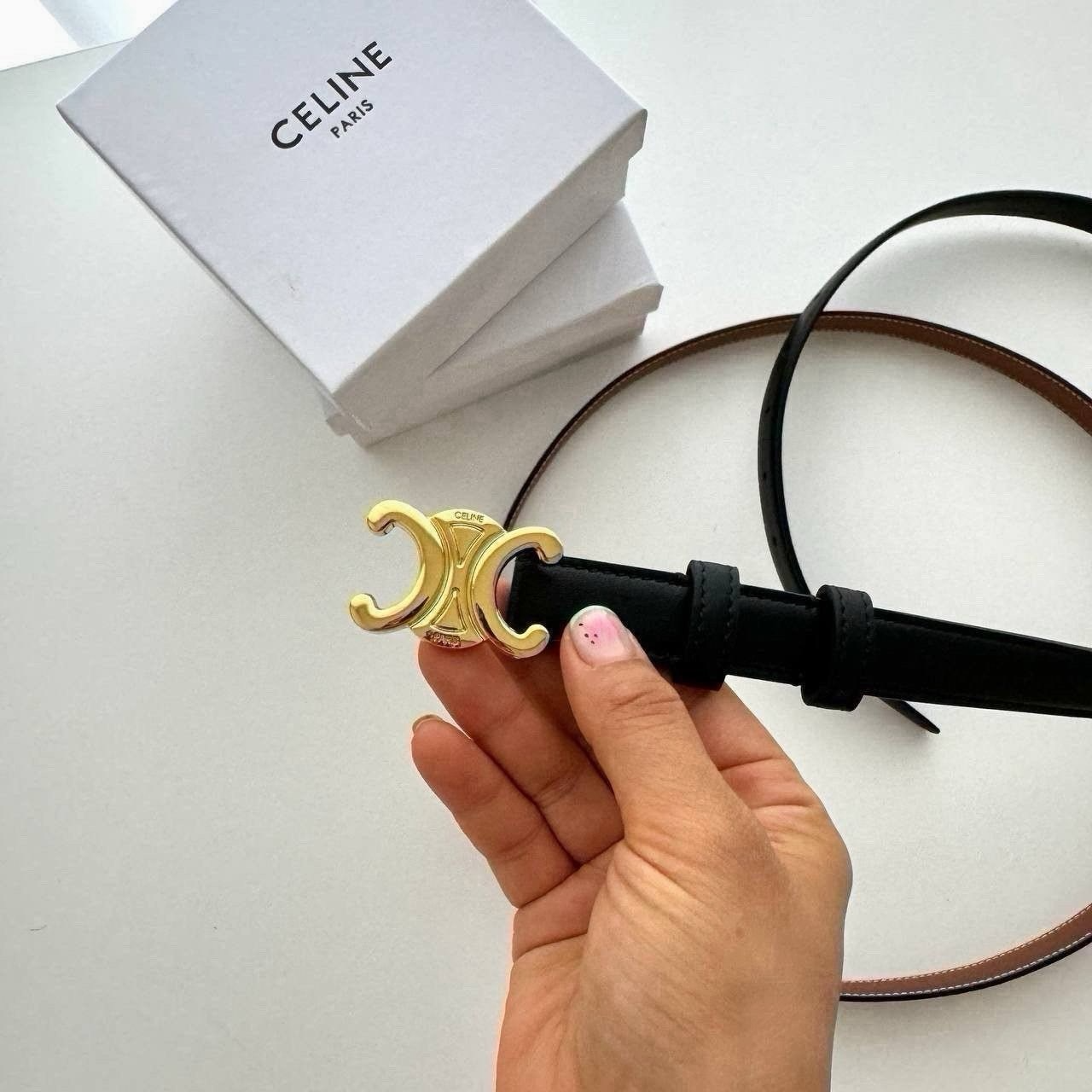 셀린느-벨트-국내배송 트리오페 레더 벨트