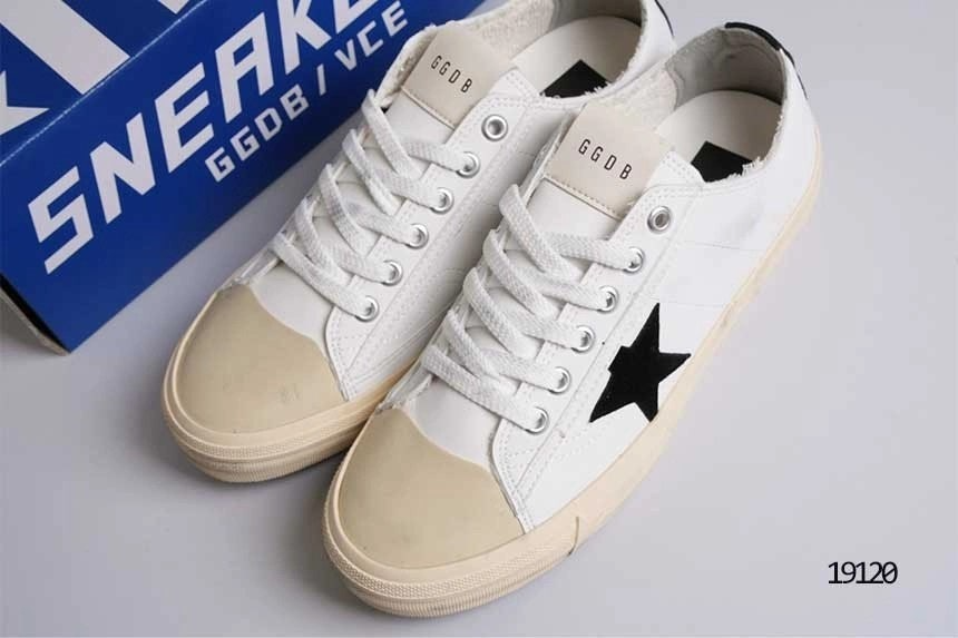 골든구스-신발-국내배송 레더 스니커즈 블랙스타