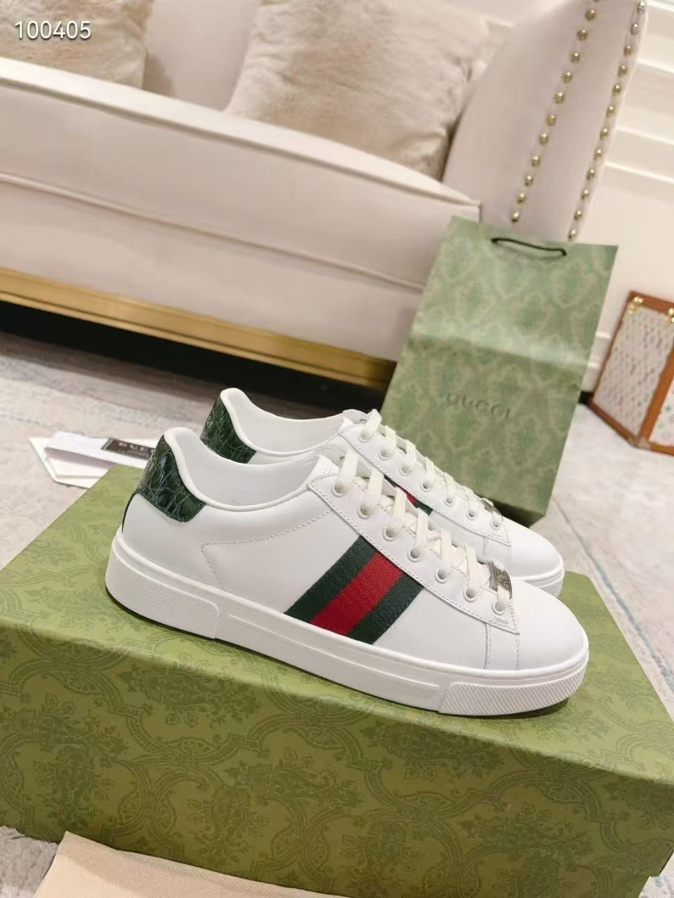 구찌-신발-국내배송 뉴 에이스 로우탑 스니커즈