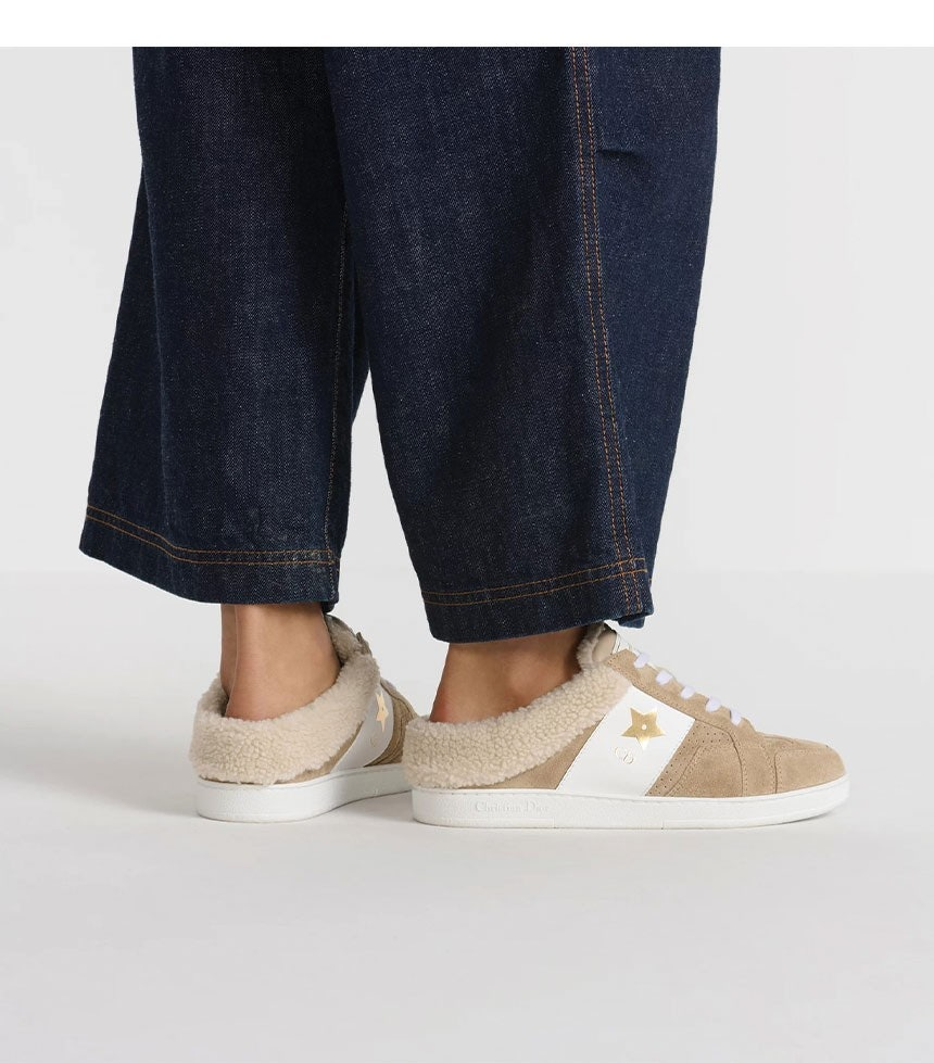 디올-신발-국내배송 Star Sneakers Beige Suede Calfskin Beige