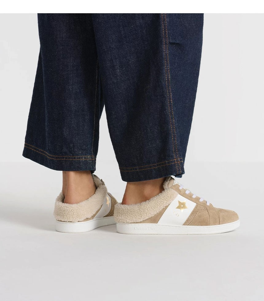 디올-신발-국내배송 Star Sneakers Beige Suede Calfskin Beige