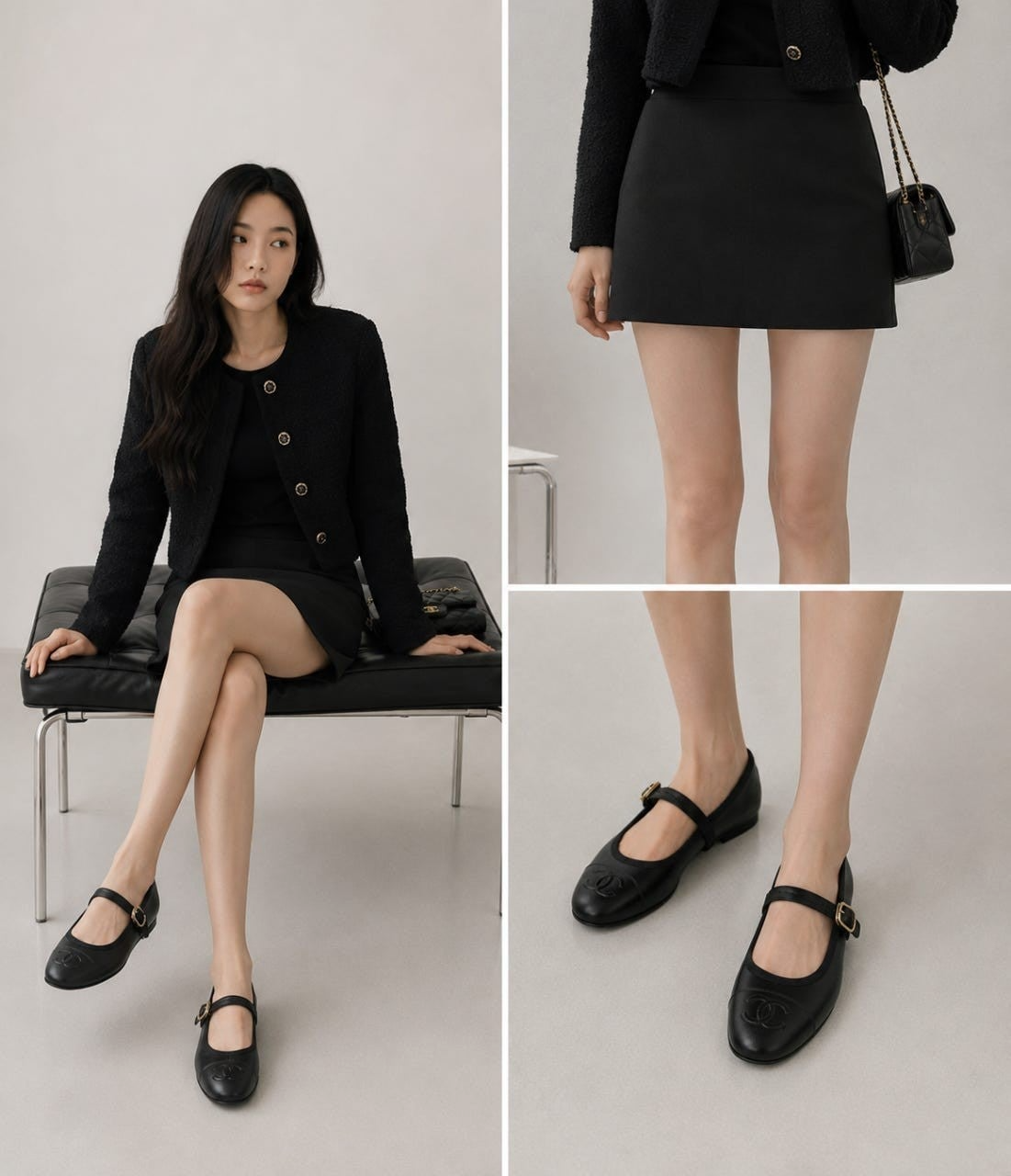 샤넬-신발-국내배송 메리제인 카프스킨 (최상위버전) 플랫