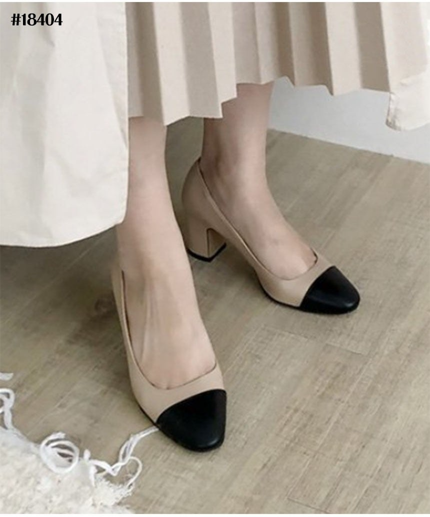 샤넬-신발-국내배송 배색 펌프스 힐