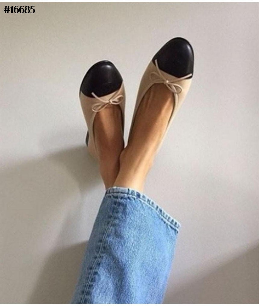 샤넬-신발-국내배송 투톤 발레리나 플랫 슈즈