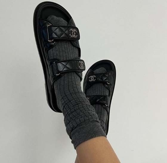 샤넬-신발-국내배송 CC로고 벨크로 뮬 슬리퍼 샌들