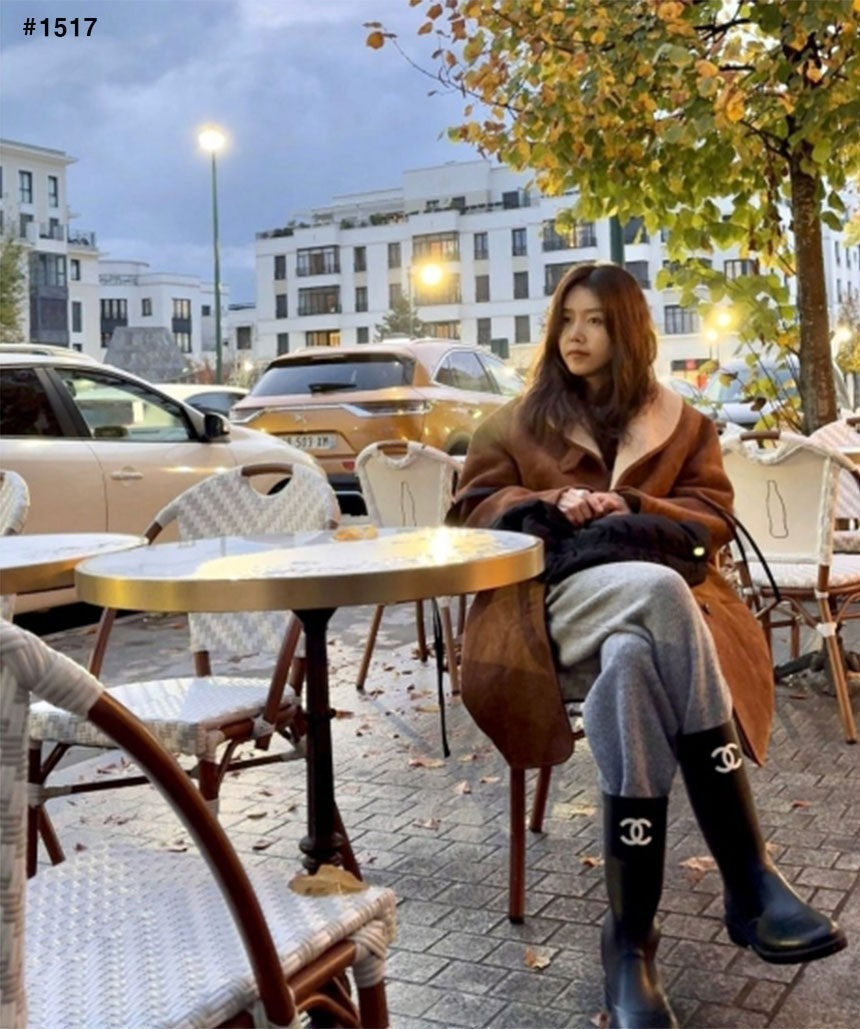 샤넬-신발-국내배송 CC 로고 레인 부츠