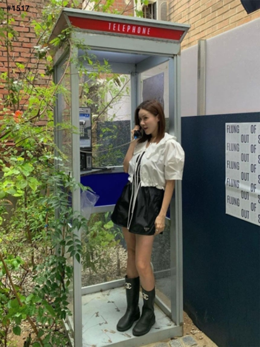 샤넬-신발-국내배송 CC 로고 레인 부츠