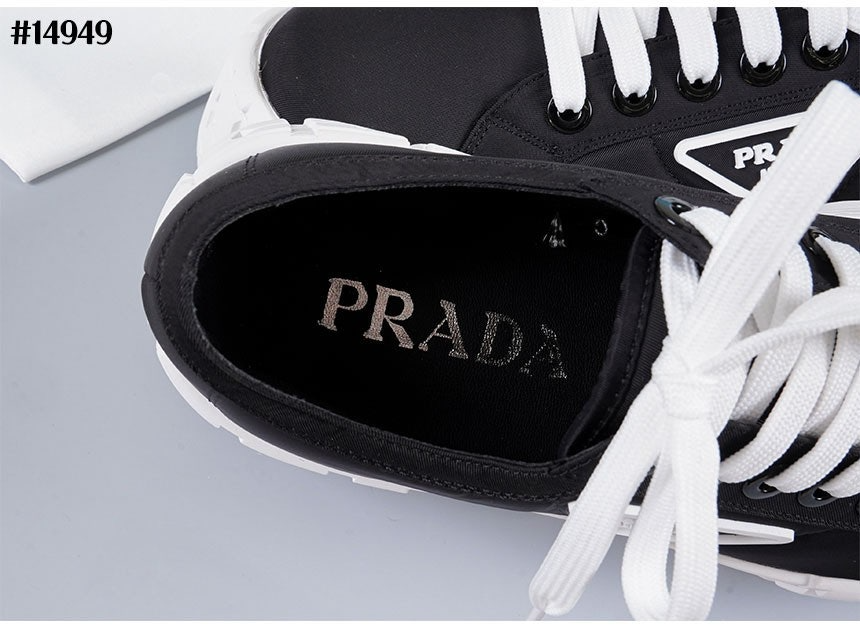 프라다-신발-국내배송 개버딘 더블 휠 플랫폼 스니커즈