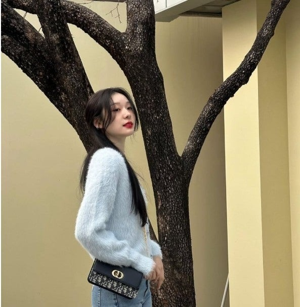디올-지갑-국내배송 미스 카로 체인 파우치