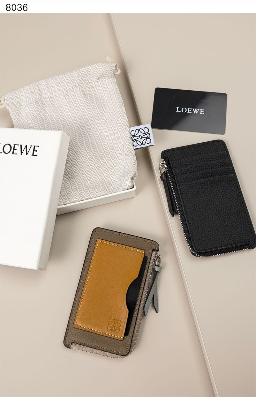로에베-지갑-국내배송 Coin cardholder in soft grained calfskin