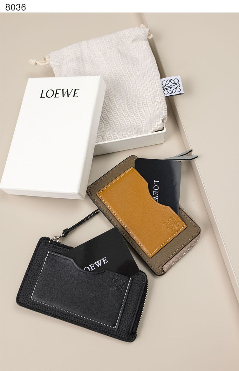 로에베-지갑-국내배송 Coin cardholder in soft grained calfskin
