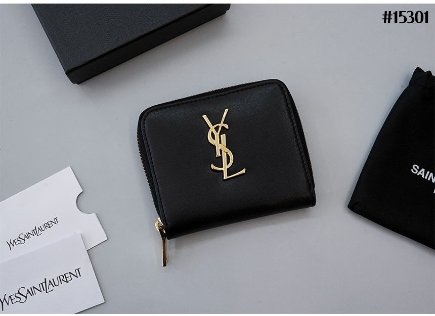 생로랑-지갑-국내배송 YSL 램스킨 컴팩트 지퍼 카드지갑