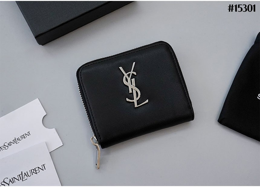 생로랑-지갑-국내배송 YSL 램스킨 컴팩트 지퍼 카드지갑