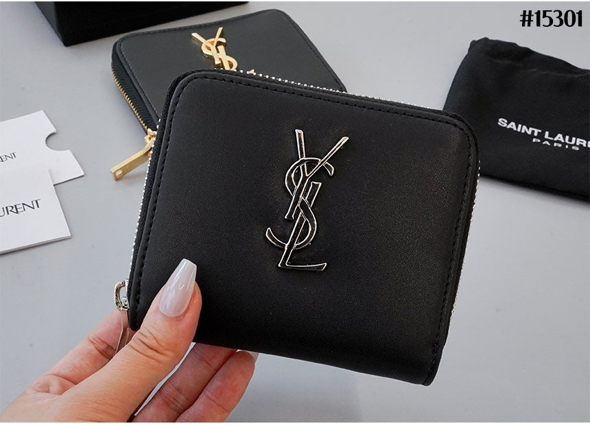 생로랑-지갑-국내배송 YSL 램스킨 컴팩트 지퍼 카드지갑