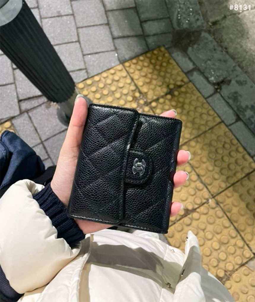 샤넬-지갑-국내배송 클래식 스몰 플랩 캐비어 반지갑