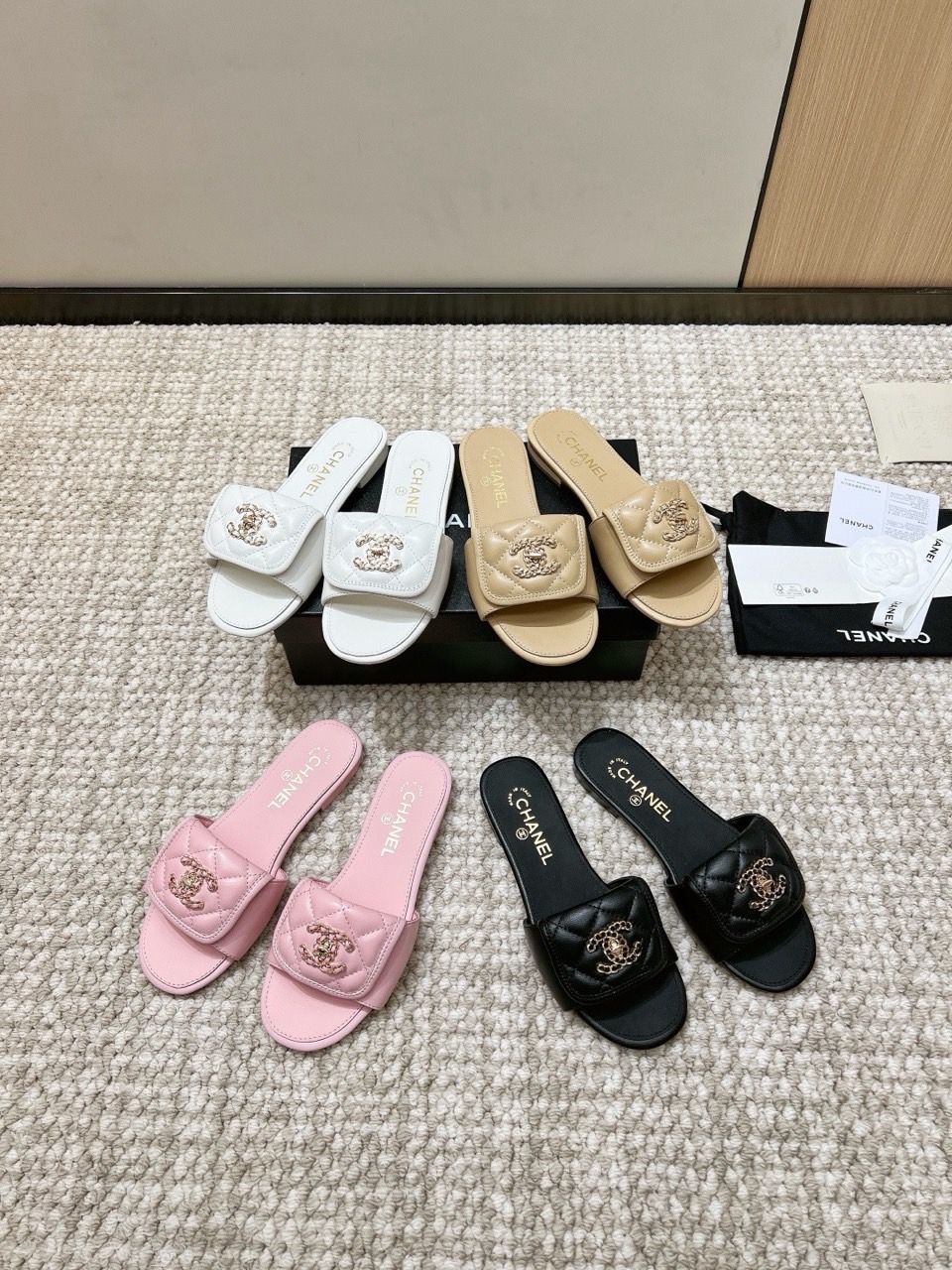 샤넬-신발-해외배송 턴락 슬리퍼